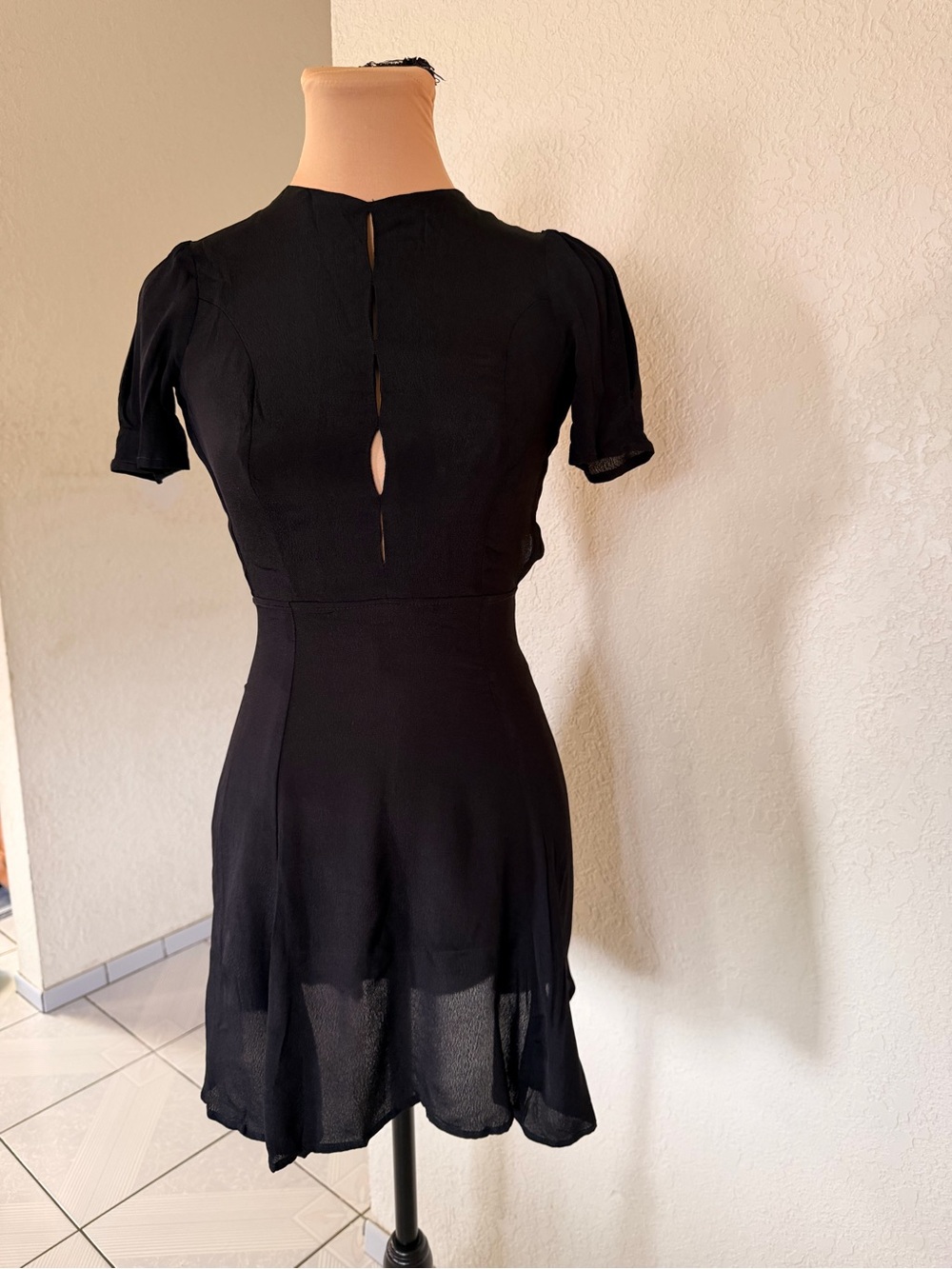 Reformation Henry Mini Dress in Black , sz 0